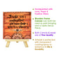 Neha Rajan Artworks Original Handmade Gayatri Mantra Painting Hand Painted On Canvas Frame 6x6 With Easel